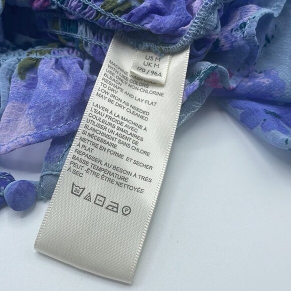 Free People Daphne Blouse Top Floral Lace‎ & Sheer Romantic - Picture 8 of 9